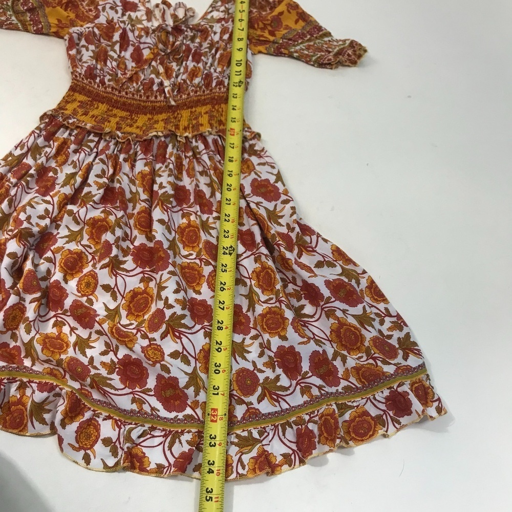 Boho Square neck floral retro summer dress Small - Picture 12 of 12